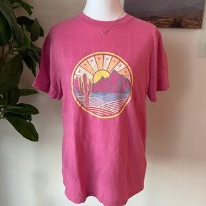 Wrangler Pink Graphic T-Shirt for Men